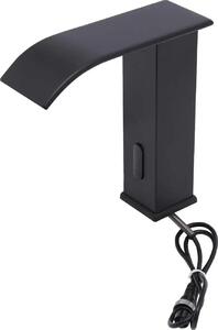 Rubinetto a infrarossi senza contatto - Rubinetto per lavabo - Montaggio a filo - Rilevamento automatico a infrarossi - Rame + acciaio inossidabile 304 - Distanza di rilevamento 5 cm - Nero