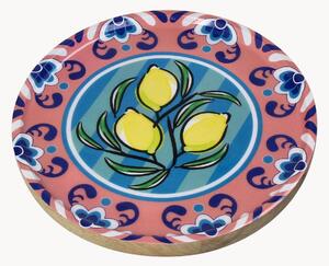 Set di 6 piatti decorativi in legno di mango Lemon