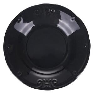 Piatto fondo Duchessa Stones C In gres smaltato Utilizzabile in microonde Lavabile in lavastoviglie Misure: � 23 x h. 3,5 cm Colore grigio scuro