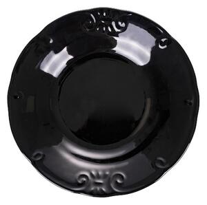Piatto fondo Duchessa Stones C In gres smaltato Utilizzabile in microonde Lavabile in lavastoviglie Misure: � 23 x h. 3,5 cm Colore: nero