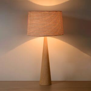 Lucide Lampada da tavolo Conos, base legno chiaro
