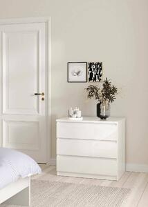 Cassettiera moderna bianca lucida 77x70h cm - Artic