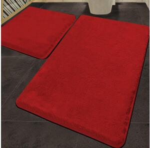 SET 2x Tappeto da bagno 60/100 cm rosso