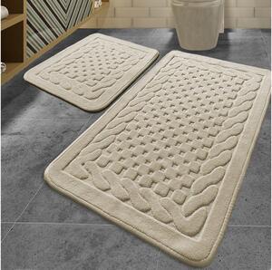 SET 2x Tappeto da bagno BAMBI 60/100 cm beige