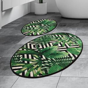 SET 2x Tappeto da bagno TROPIC 60/100 cm verde