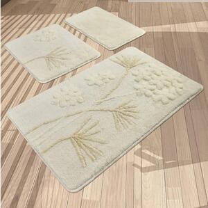 SET 3x Tappeto da bagno ORKIDE 60/60/100 cm beige