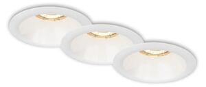 Brilo - SET 3x Lampada da incasso per bagno 1xGU10/9W/230V IP23 bianco