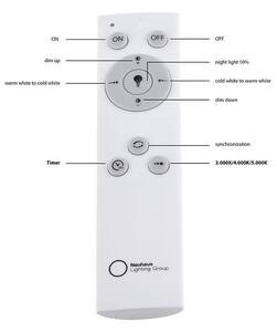 Plafoniera moderna bianca telecomando - STARRY