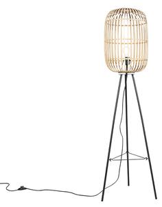 Lampada da terra rustica intelligente in rattan con WiFi A60 - Manila