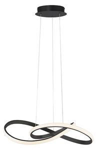 Lampada a sospensione di design nera 57 cm dimmerabile con LED - Viola Due