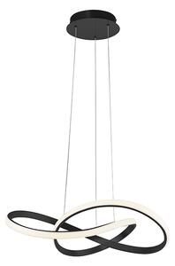 Lampada a sospensione di design nera 57 cm dimmerabile con LED - Viola Due