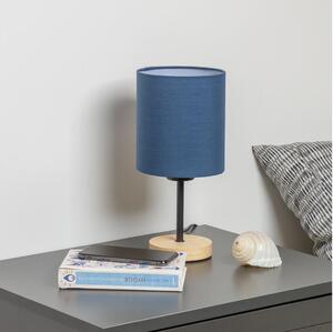Brilagi - Lampada da tavolo NUBILA WOOD 1xE27/25W/230V quercia/blu scuro