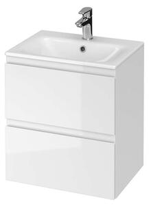 Cersanit Moduo - Mobiletto con lavabo, 57x49x40 cm, 2 cassetti, bianco S801-312-DSM