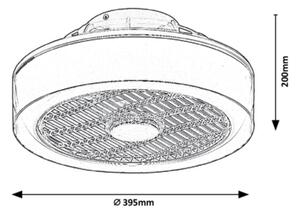 Rabalux - Plafoniera LED dimmerabile con ventilatore LED/30W/230V + TC