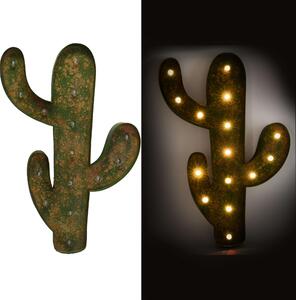 Cactus in metallo verde con led cm 40x58,5x5