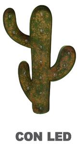 Cactus in metallo verde con led cm 40x58,5x5