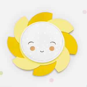 Elobra Applique LED sole Starlight Smile, giallo