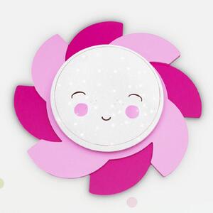 Elobra Applique LED sole Starlight Smile, rosa
