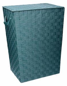 Cesto Portabiancheria in poliestere verde acqua rettangolare cm 40x30xh53