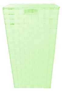 Cesto Portabiancheria in poliestere verde chiaro quadro cm 33x33xh53