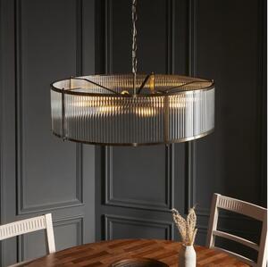 Endon 119455 - Lampadario a catena RIDGETON 8xE14/7W/230V ottone