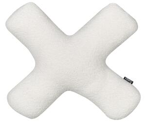 Set di 2 cuscini a forma di lettera in tessuto orsacchiotto bianco XO Beliani