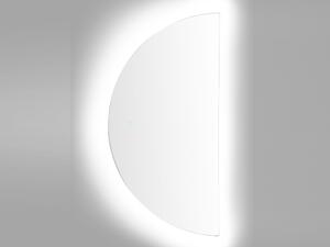 Specchio LED sospeso 50 x 100 cm semicircolare moderno contemporaneo per il bagno Vanity montato a parete per il trucco in camera da letto Beliani