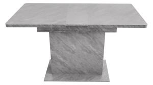 Tavolo Allungabile da Pranzo in Stile Moderno con Ripiani, Design Multifunzionale in Laminato e Metallo, Grigio