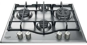 Hotpoint Ariston PCN 641 T/IX/HA Piano Cottura 4 Fuochi a Gas 60 cm Griglie in Ghisa (1 Bruciatore Tripla Corona) colore Inox