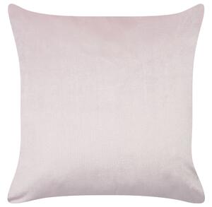Set di 2 cuscini in velluto ricamati con motivo con coniglietto rosa 45 x 45 cm morbida imbottitura Beliani