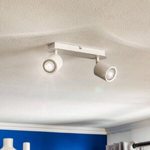 Luminex Spot soffitto Modo di acciaio inox, bianco, 2 luci