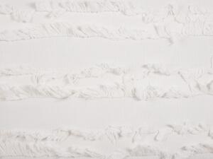 Cuscino decorativo in cotone con motivo a tinta unita bianco 45 x 45 cm stile moderno federa rimovibile Beliani