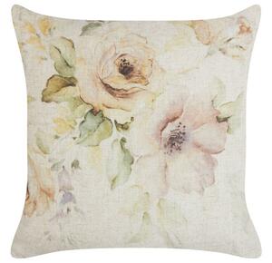 Cuscino decorativo motivo floreale beige federa sfoderabile 45 x 45 cm Accessori Decorativi Glamour Vintage Beliani