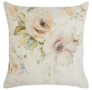 Set di 2 cuscini decorativi motivo floreale beige federa sfoderabile 45 x 45 cm Accessori Decorativi Glamour Vintage Beliani