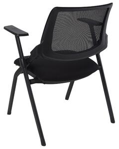Set di 2 sedie Braccioli neri Tappi delle gambe Gambe in ferro Sedie da conferenza Design scandinavo moderno contemporaneo Sedute per sala da pranzo Beliani