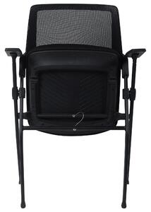 Set di 2 sedie Braccioli neri Tappi delle gambe Gambe in ferro Sedie da conferenza Design scandinavo moderno contemporaneo Sedute per sala da pranzo Beliani