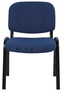 Set di 4 sedie blu senza braccioli Gambe in plastica di ferro Sedie da conferenza impilabili Contemporaneo moderno scandinavo Beliani