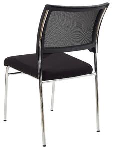 Set di 4 sedie nere senza braccioli Gambe in ferro Sedie da conferenza impilabili Design scandinavo Beliani