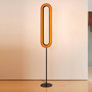 LZF LAMPS LZF Lens Super Oval piantana nero/ciliegio 77 cm