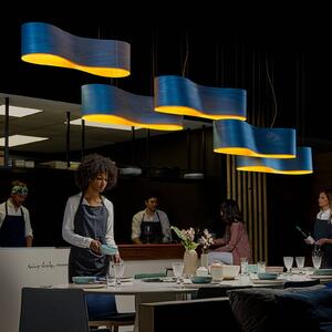 LZF LAMPS LZF New Wave lampada a sospensione, blu/giallo