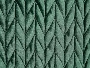 Set di 2 cuscini in tessuto di poliestere trapuntato verde 45 x 45 cm elegante stile classico Beliani