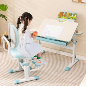 Sedia per bambini regolabile in altezza, Sedia da scrivania ergonomica con  doppio supporto alla schiena - Costway