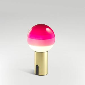 MARSET Dipping Light tavolo a batteria rosa/ottone