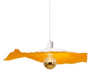 Näve Lampada sospensione Crazy Paper, bianco-oro Ø 56cm