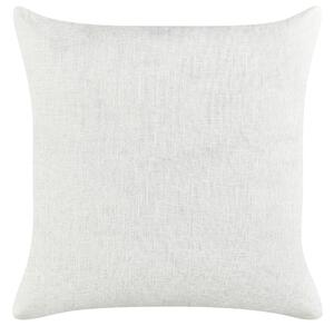 Set di 2 cuscini in lino e cotone con motivo a righe Bianco e beige 50 x 50 cm accessori salotto Beliani