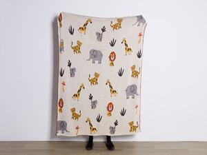 Coperta per bambini in cotone multicolore 130 x 180 cm Lancio per il letto Accogliente con motivo animale Camera da letto Camera dei bambini Design moderno Beliani