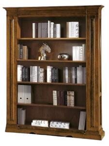 MOBILI 2G - LIBRERIA CLASSICA 5 RIPIANI IN LEGNO BASSANO 160X43X206