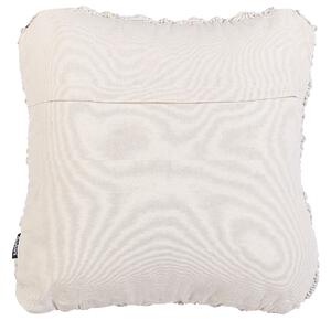 Set di 2 cuscini in cotone lavorato a maglia beige chiaro 45 x 45 cm Corda Boho Retro Decor Accessori Beliani