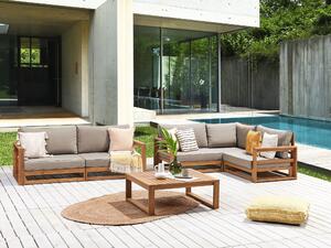 Set da giardino 4 posti in legno di acacia chiaro moderno elegante Beliani