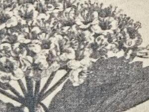 Set di 2 cuscini in cotone grigio e verde fatti a mano con stampa floreale 45 x 45 cm motivo con fiori elegante Beliani